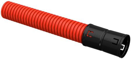 Труба гофрированная двустенная ПНД d=50мм красная (50м) IEK_1